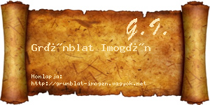 Grünblat Imogén névjegykártya